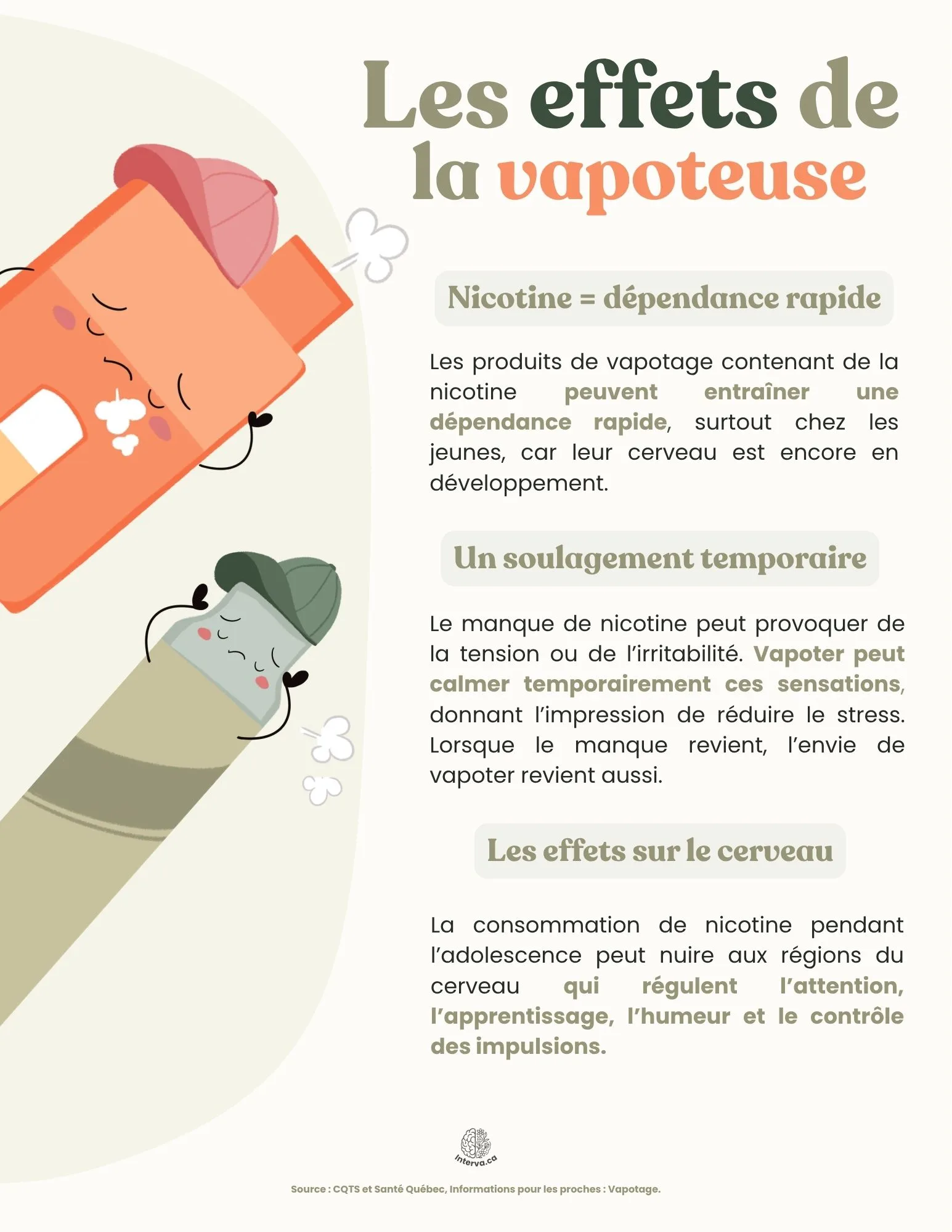 Les effets de la vapoteuse